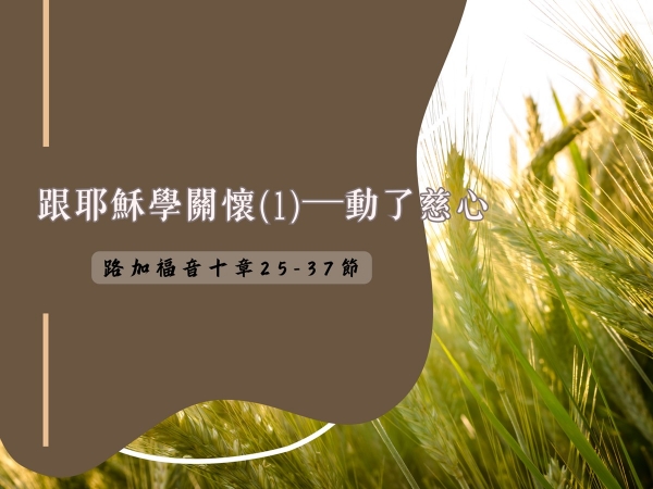 𝐍𝐎𝟕-跟耶穌學關懷(1)─動了慈心