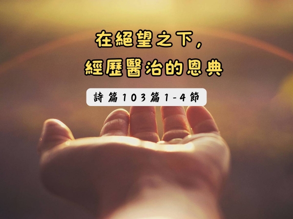 𝐍𝐎𝟐-在絕望之下，經歷醫治的恩典